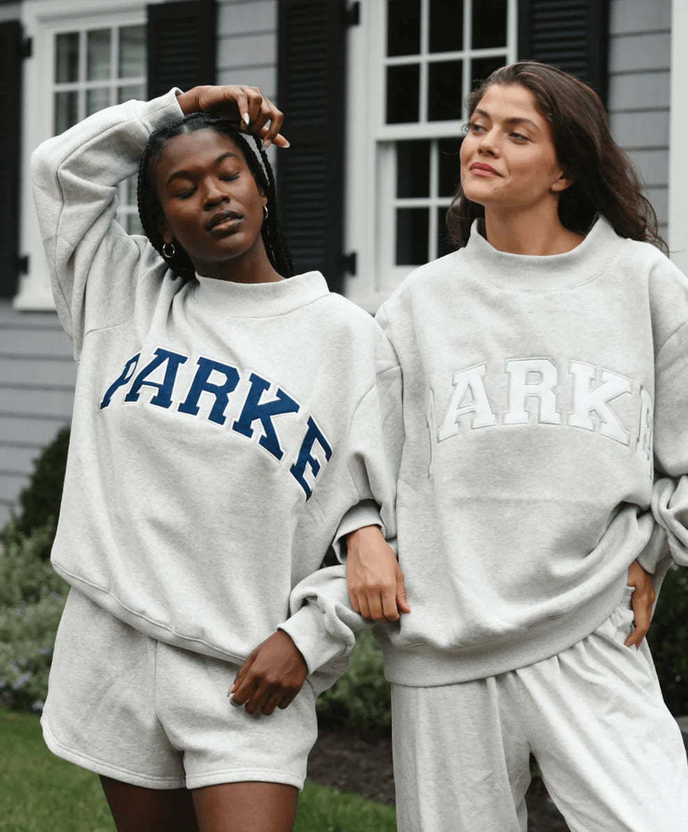 Parke Varsity Oversized Sweatshirt – Heather Grey