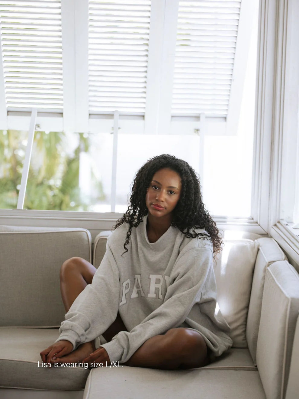 Heather Grey Varsity Oversized Sweatshirt